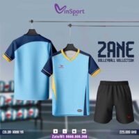 Bộ quần áo bóng chuyền Zane Beyono size nam nữ chính hãng nhiều màu xanh blue