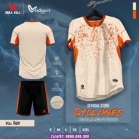 Bộ quần áo bóng đá Cyclones Dull Kill vải sợi mè dệt thoáng khí nhiều màu vàng be