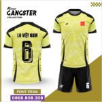 Bộ quần áo bóng đá Gangster Amac chính hãng nhiều màu đỏ viền trắng