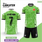 Bộ quần áo bóng đá Gangster Amac chính hãng nhiều màu đỏ viền trắng