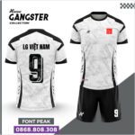 Bộ quần áo bóng đá Gangster Amac chính hãng nhiều màu đỏ viền trắng