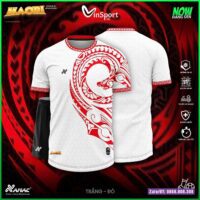 Bộ quần áo bóng đá Maori Amac chính hãng nhiều màu trắng đỏ