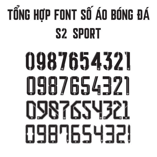 tong hop font so ao bong da S2 Sport