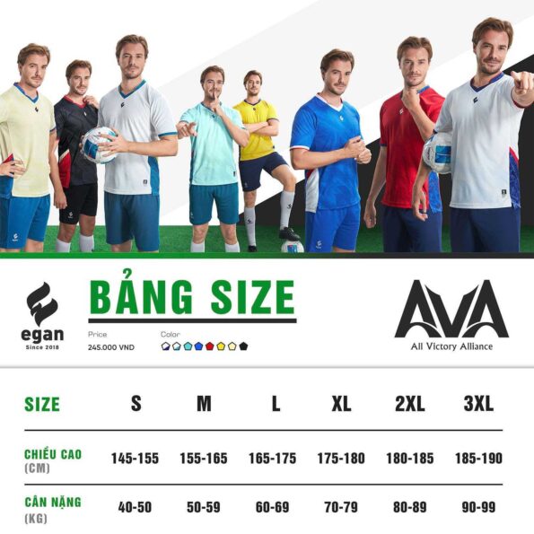 áo bóng đá AVA chính hãng Egan