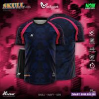 Bộ quần áo bóng đá Skull Amac chính hãng nhiều màu xanh blue