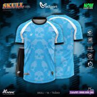 Bộ quần áo bóng đá Skull Amac chính hãng nhiều màu xanh blue