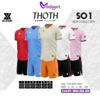 Bộ quần áo bóng đá SK Sport Thoth thiết kế cổ tim nhiều màu