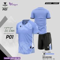 Bộ quần áo bóng đá thiết kế titan P01 PH Sport chính hãng nhiều màu tím nhạt