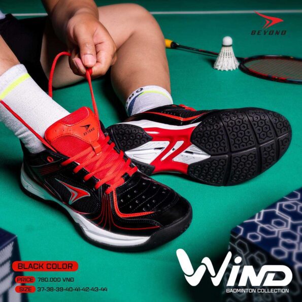 Giày cầu lông Beyono Wind chính hãng màu đen