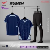 Bộ quần áo bóng đá Rumen Domin cổ trái tim nhiều màu cổ trái tim nhiều màu xanh