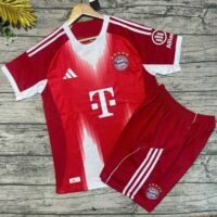 áo bóng đá Bayern Munchen 2025 mau đỏ hoạ tiết trắng logo adidas thêu
