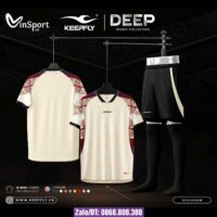 Bộ quần áo bóng đá Keepfly Deep chính hãng màu vàn be
