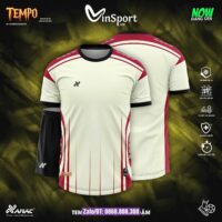 Bộ quần áo bóng đá Tempo Amac chính hãng vải thái màu trắng