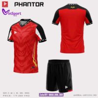 áo bóng đá Just Play Phantor cổ tim chính hãng nhiều màu đỏ