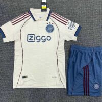 Bộ quần áo bóng đá Ajax 2025 26 Ziggo mẫu thứ 3 màu vàng quần xanh (2)