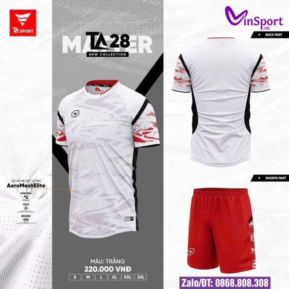 Bộ quần áo bóng đá TA28 TA Sport chính hãng vải Nike nhiều màu mới