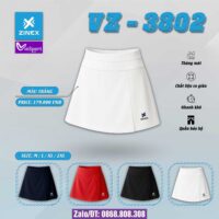 Chân Váy Pickleball Cầu Lông Zip ZINEX – VZ – 3802 Nhiều Màu Quần giả váy (4)