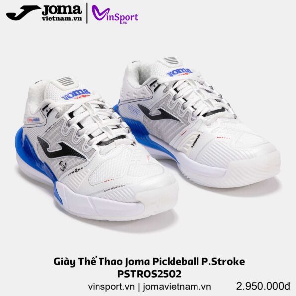Giày Thể Thao Joma Pickleball P.Stroke PSTROS2502 Hiệu Năng Đỉnh Cao Cho Sân Đấu màu trắng xanh (1)
