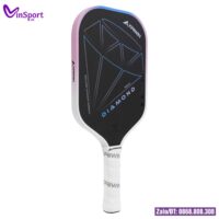 Vợt Pickleball Kaiwin Diamond 16mm Cap Cấp Chuyên Nghiệp Chính Hãng màu đen viền trắng (3)