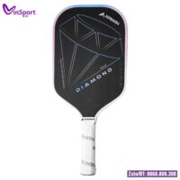 Vợt Pickleball Kaiwin Diamond 16mm Cap Cấp Chuyên Nghiệp Chính Hãng màu đen viền trắng (3)
