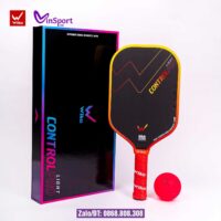 Vợt Pickleball Wika Control Pro 16mm Chuyên Nghiệp Cao Cấp màu đen hồng cán xanh (6)