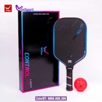 Vợt Pickleball Wika Control Pro 16mm Chuyên Nghiệp Cao Cấp màu đen hồng cán xanh (6)