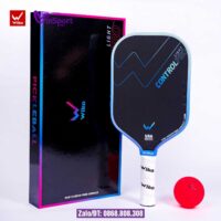 Vợt Pickleball Wika Control Pro 16mm Chuyên Nghiệp Cao Cấp màu đen hồng cán xanh (6)