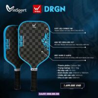 Vợt Pickleball Wika DRGN Bán Chuyên Cao Cấp màu đen viền xanh blue (2)