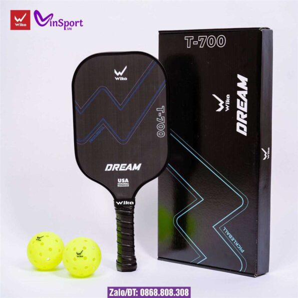 Vợt Pickleball Wika Dream T7000 Chính Hãng màu full đen (1)