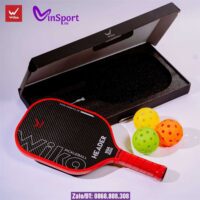 Vợt Pickleball Wika Header T1000 Bán Chuyên Cao Cấp màu đen viền đỏ (3)