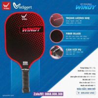 Vợt Pickleball Wika Windy Bán Chuyên Chính Hãng màu trắng