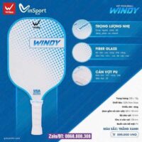 Vợt Pickleball Wika Windy Bán Chuyên Chính Hãng màu trắng