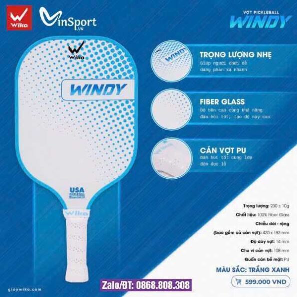 Vợt Pickleball Wika Windy Chính Hãng