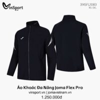 Áo Khoác Gió Đa Năng Joma Flex Pro 3145FL1083 nhiều màu đen than trắng