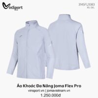 Áo Khoác Gió Đa Năng Joma Flex Pro 3145FL1083 nhiều màu đen than trắng