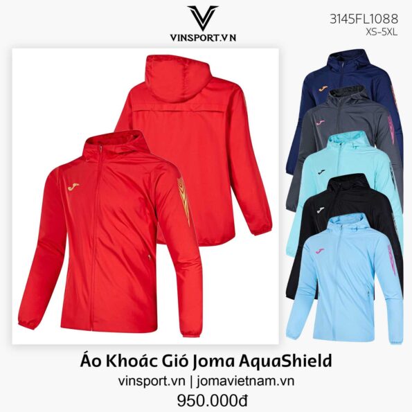 Áo Khoác Gió Joma AquaShield 3145FL1088 nhiều màu