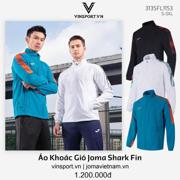 Áo Khoác Gió Joma Shark Fin 3135FL1153 chính hãng