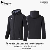 Áo Khoác Gió Joma Softshell 3156FP1156 Lót Lông