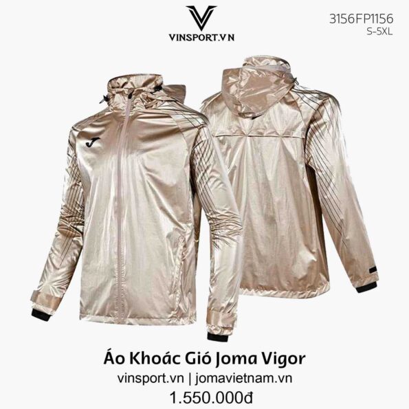 Áo Khoác Gió Joma Vigor 3156FP1156 Màu Ánh Kim