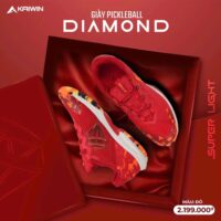 Giày Pickleball KAIWIN Diamond chính hãng size nam nữ trắng đốm cam (1)