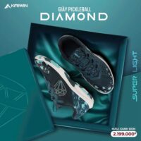 Giày Pickleball KAIWIN Diamond chính hãng size nam nữ trắng đốm cam (1)