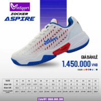 Giày Pickleball Zocker Aspire 2 Màu Size Nam Nữ Bán Chuyên Chính Hãng màu đỏ