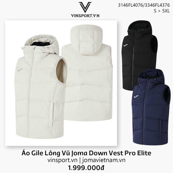 Áo Gile Lông Vũ Joma Down Vest Pro Elite 3146FL4076 nhiều màu