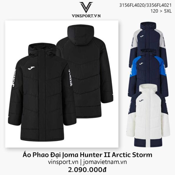 Áo Phao Đại Hàn Dáng Dài Joma Hunter II Arctic Storm 3156FL4020 nhiều màu