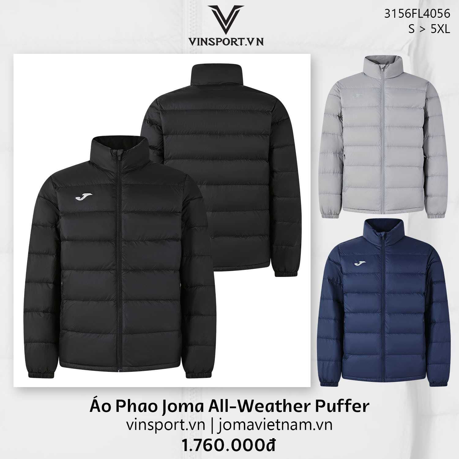 Áo phao Joma All-Weather Puffer 3156FL4056