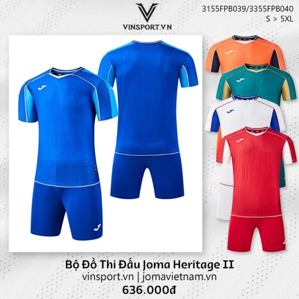 Bộ Đồ Thi Đấu Joma Heritage II 3155FPB039 nhiều màu