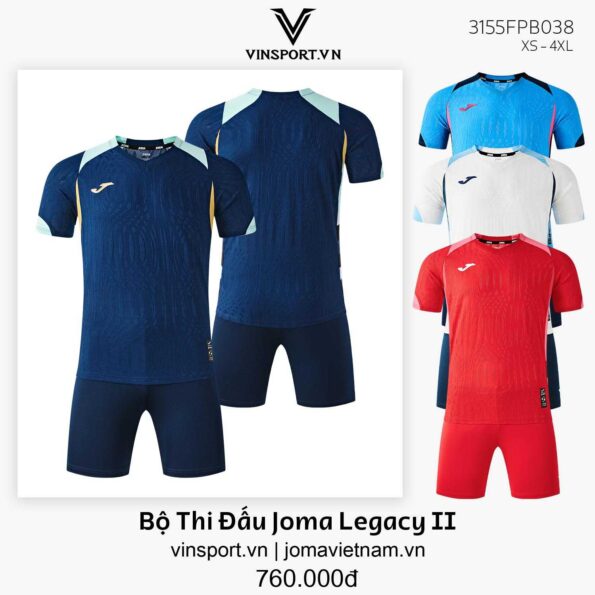 Bộ Thi Đấu bóng đá Joma Legacy II nhiều màu