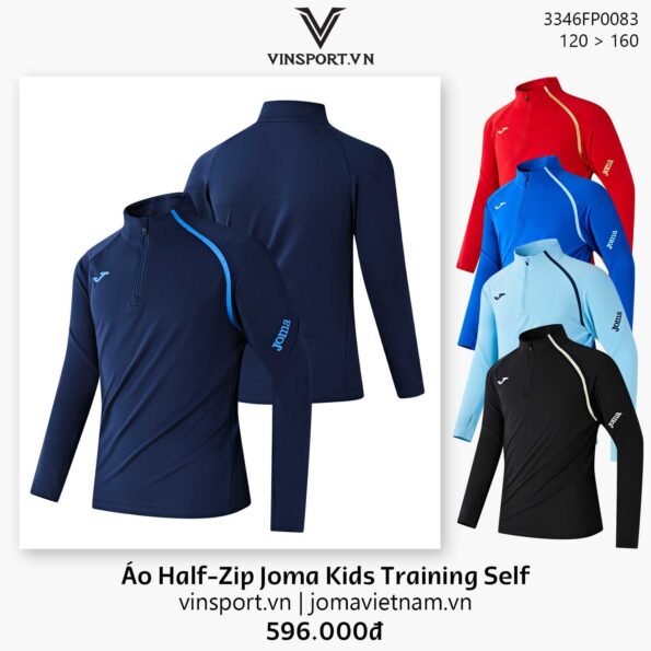 Áo Half-Zip Joma Kids Training Self 3346FP0083 nhiều màu