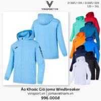 Áo Khoác Gió Joma Windbreaker 3136FL1109 – Áo Gió Có Mũ Chống Nước Nhẹ, Thiết Kế Đa Năng Cho Người Lớn & Trẻ Em