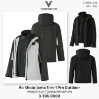 Áo Khoác Joma 3-in-1 Pro Outdoor 7156FL1155 – Áo Khoác Gió Hai Lớp Tháo Rời mới
